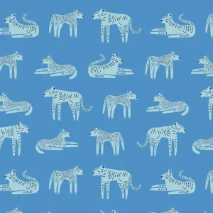 KNIT : Fierce Felines Cloud $19.49/Yard