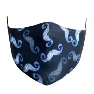 Kutehealth Designed Printed Washable Mouth Cover with 3Pcs 5 Layers Filters - I "MOUSTACHE" YOU A QUESTION