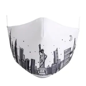 Kutehealth Designed Printed Washable Mouth Cover with 3Pcs 5 Layers Filters -NewYorkStatueofLiberty