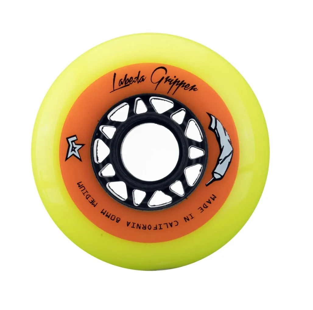 Labeda Yellow Gripper Rollerblade Wheels