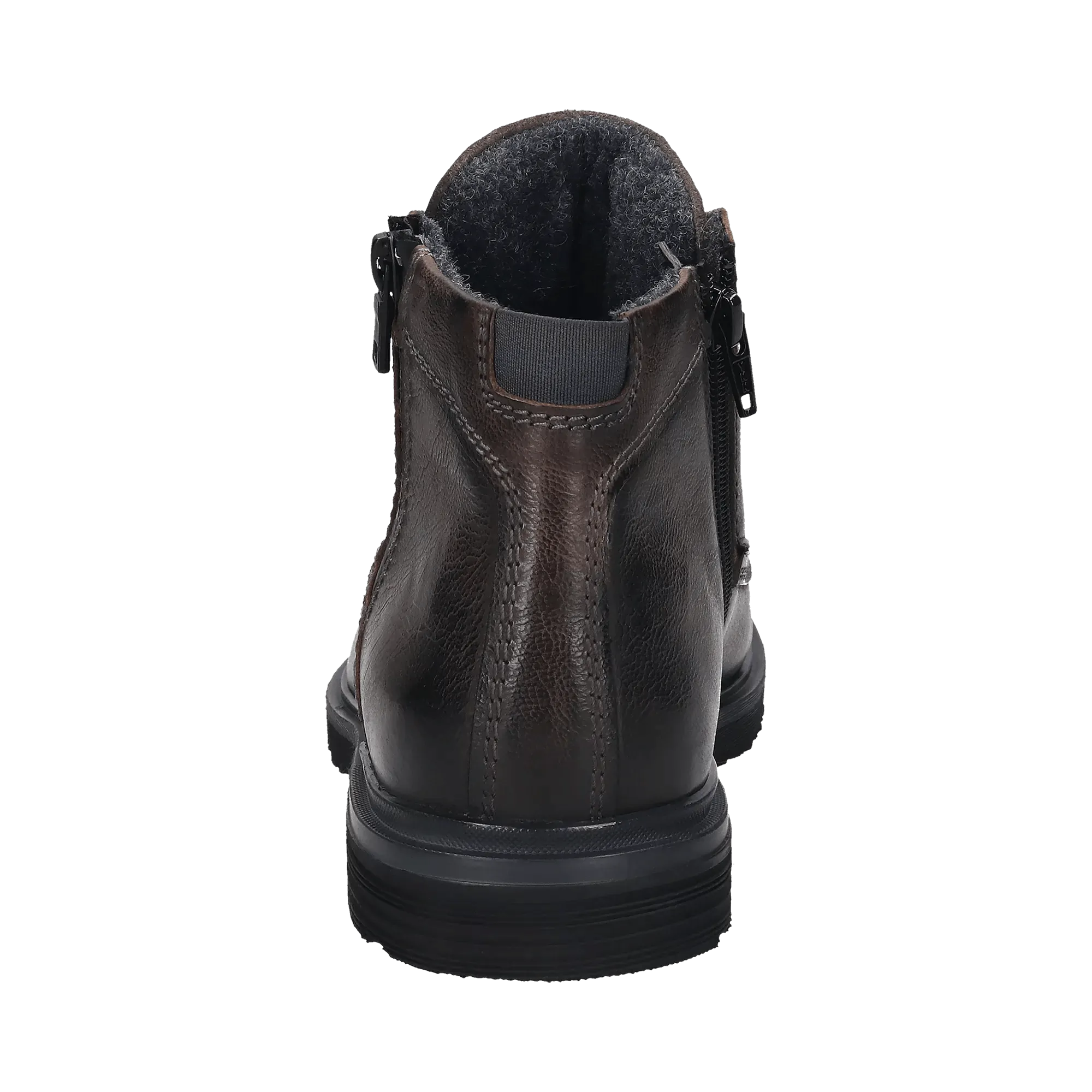 Leder Schnürstiefel dunkelgrau