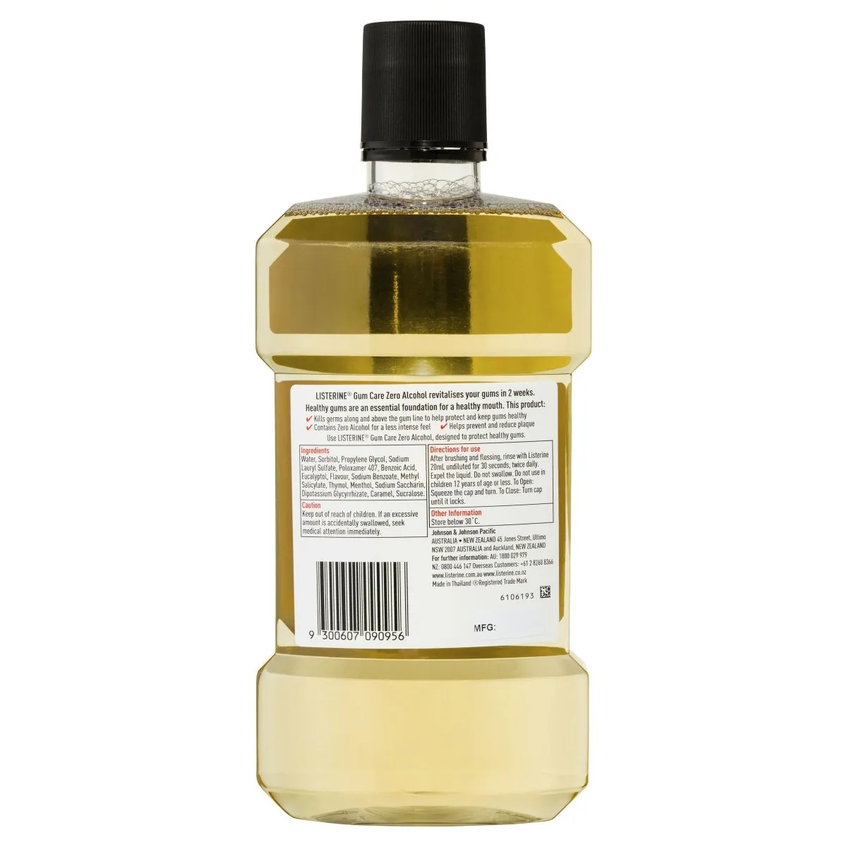 Listerine Gum Care Zero Alcohol Mouthwash 1L