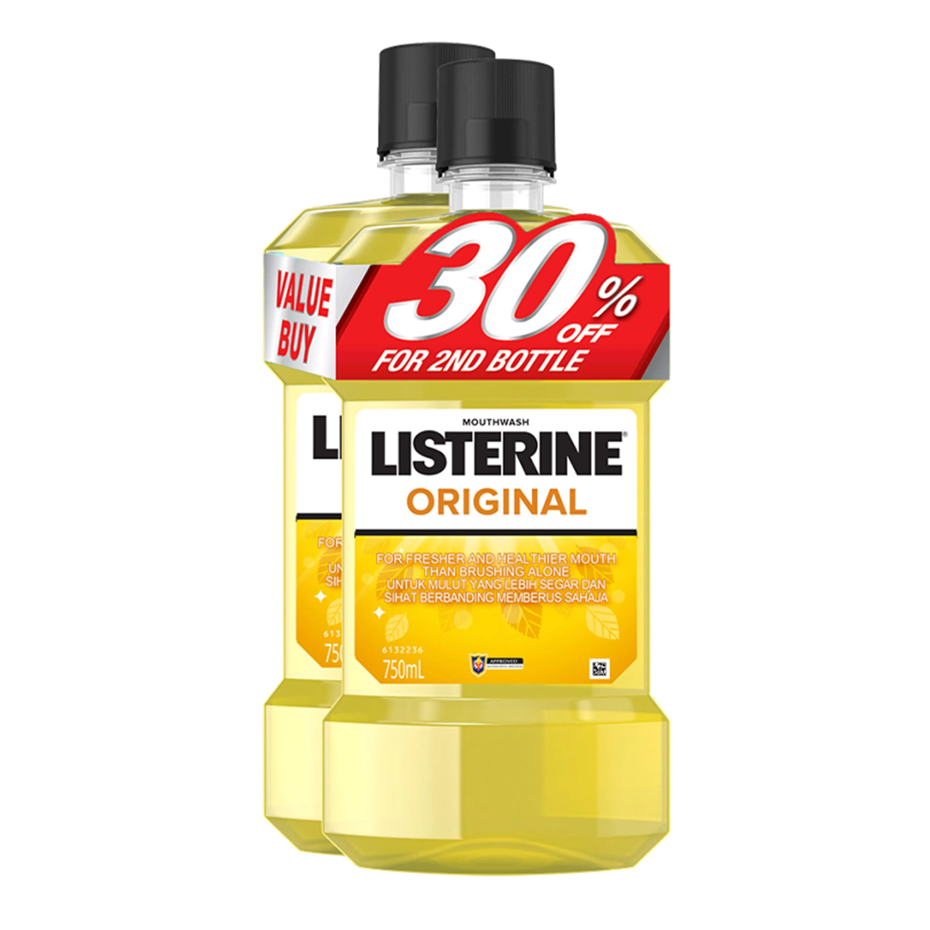 Listerine Mouthwash - Original 750mLx2's [Twinpack]