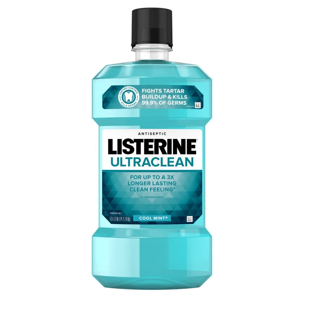 Listerine Ultraclean Cool Mint Antiseptic Mouthwash, 1.5 L