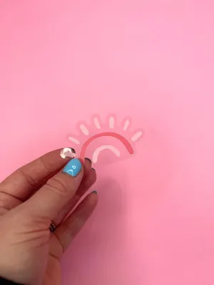 Little May Logo (Rainbow Sunshine) Clear Vinyl Sticker