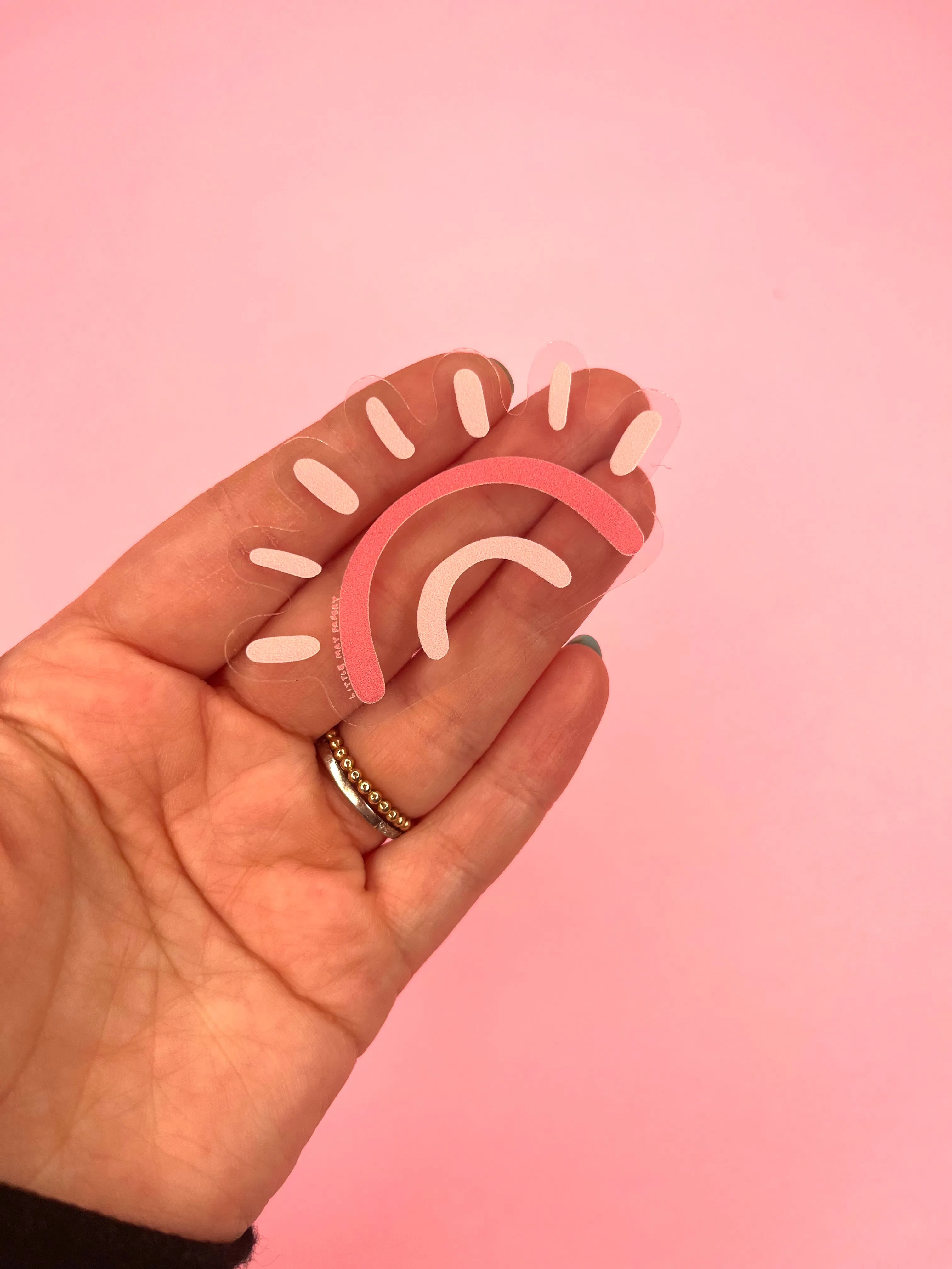 Little May Logo (Rainbow Sunshine) Clear Vinyl Sticker
