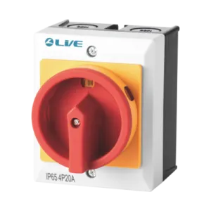 LIVE Electrical RI420 4 Pole 20A AC IP65 Weatherproof Rotary lsolator Switch
