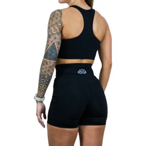 Luxe Licorice Bike Shorts with pockets