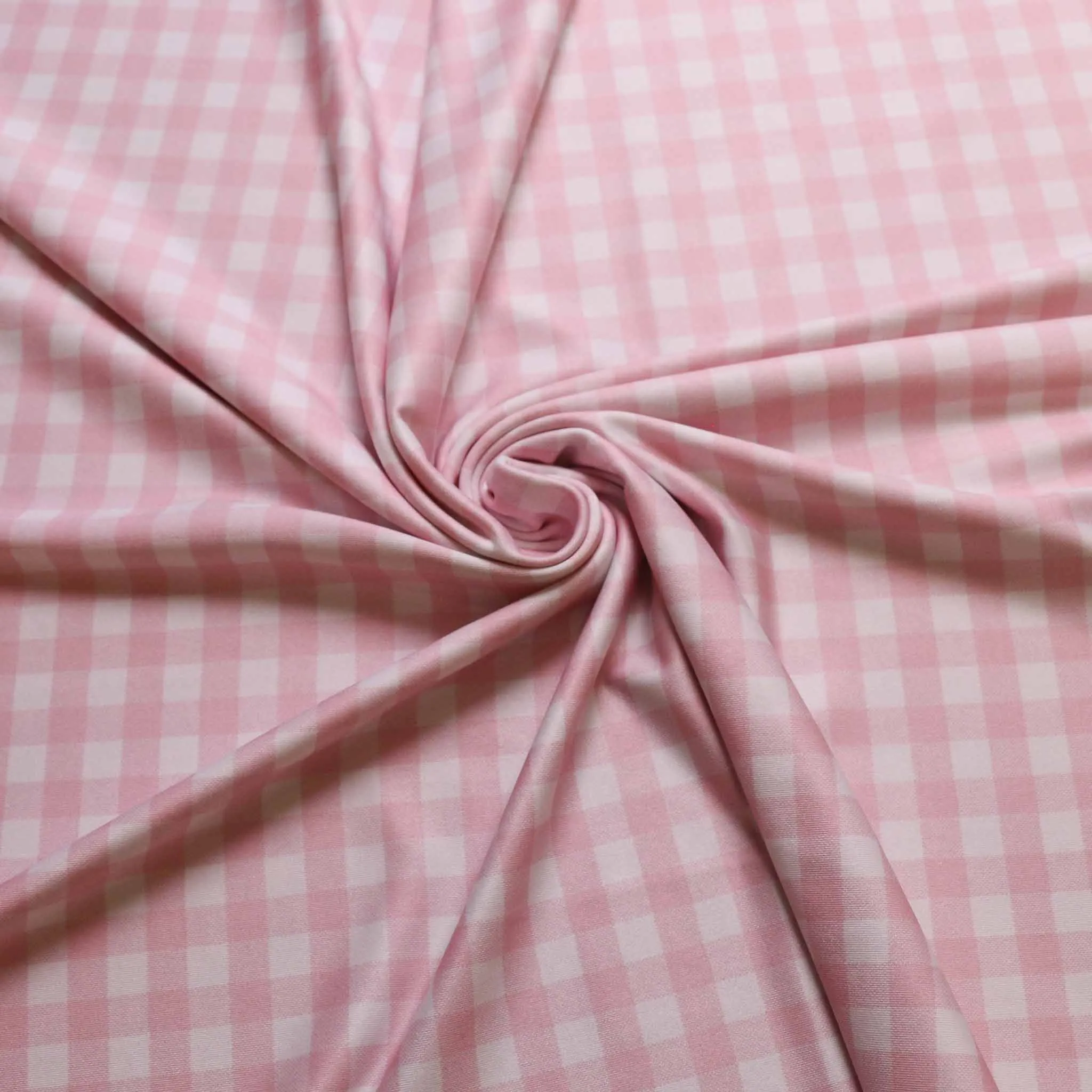 Lycra Jersey Fabric - Pink, off-white