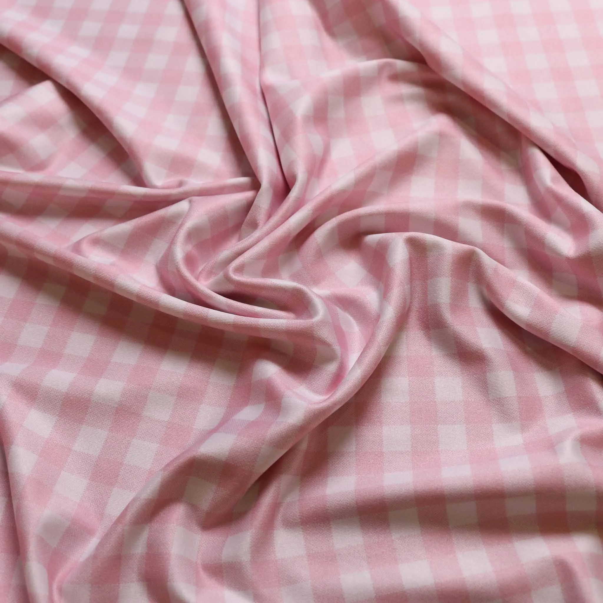 Lycra Jersey Fabric - Pink, off-white
