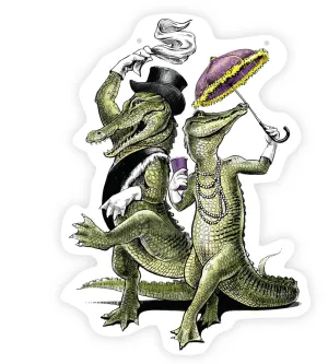 Mardi Gras Gator Door Decor