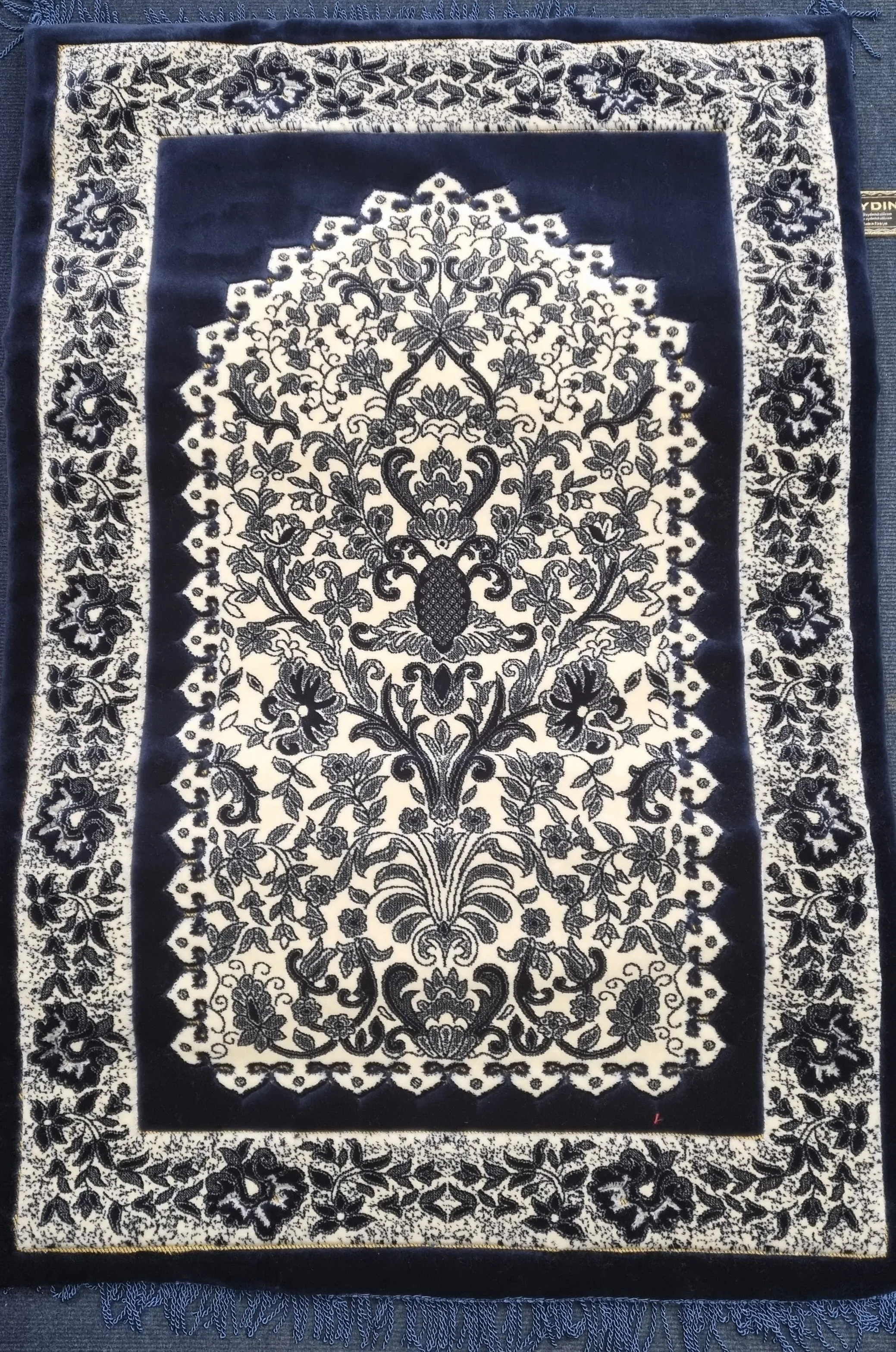 Memory Foam Padded Prayer Mat - Navy