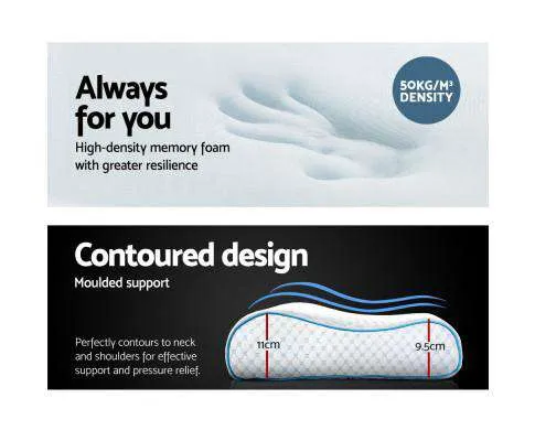 Memory Foam Pillow Ice Silk Cover Contour Pillows Cool Cervical Support