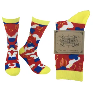 Mens Colorful Novelty Funky Fun Cotton Fashion Socks  Collection- Single Pairs