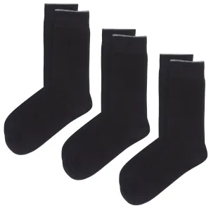 MEN’S PREMIUM BLACK SOLID SOCKS - 6 PK