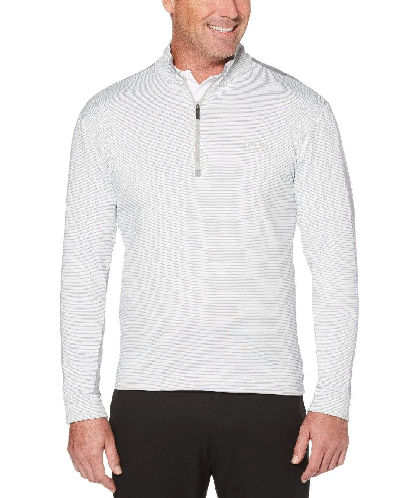 Mens Thermal Fine Line Pullover with Chevron