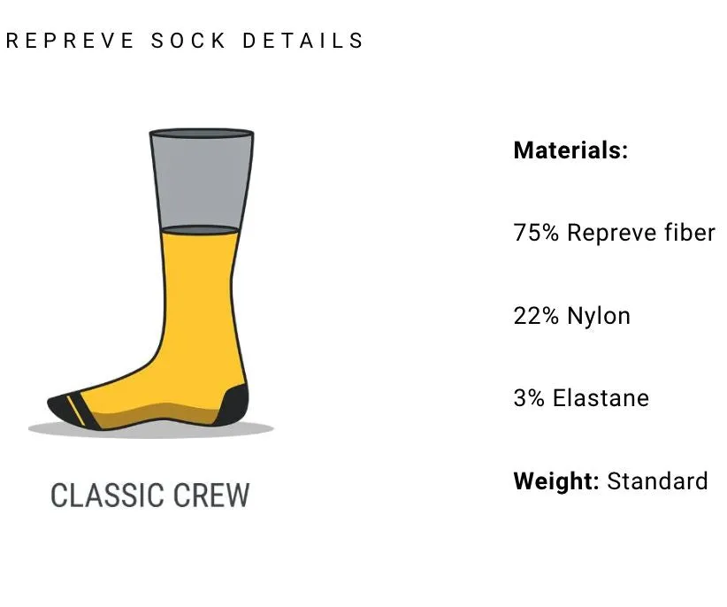 Merge4 Repreve Subtle Sky Classic Crew Socks