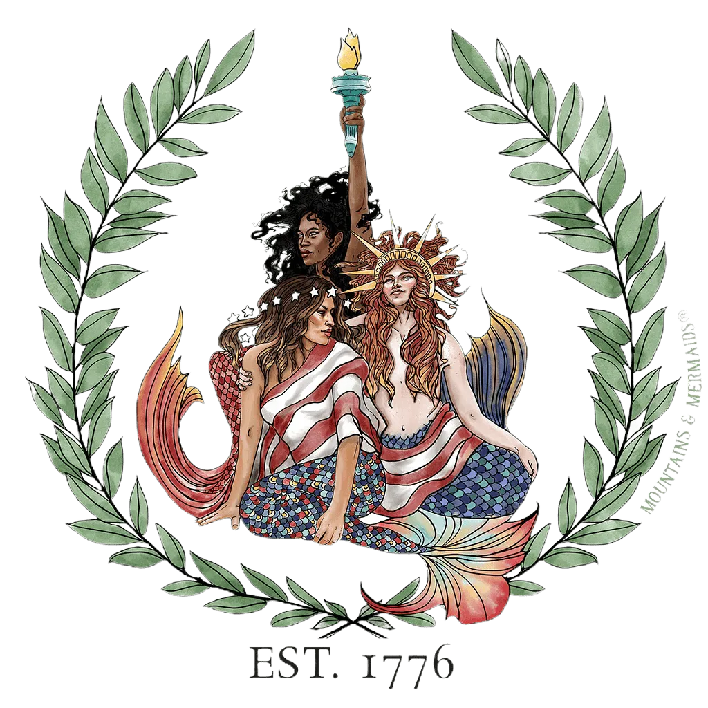 Mermaids For America Sticker