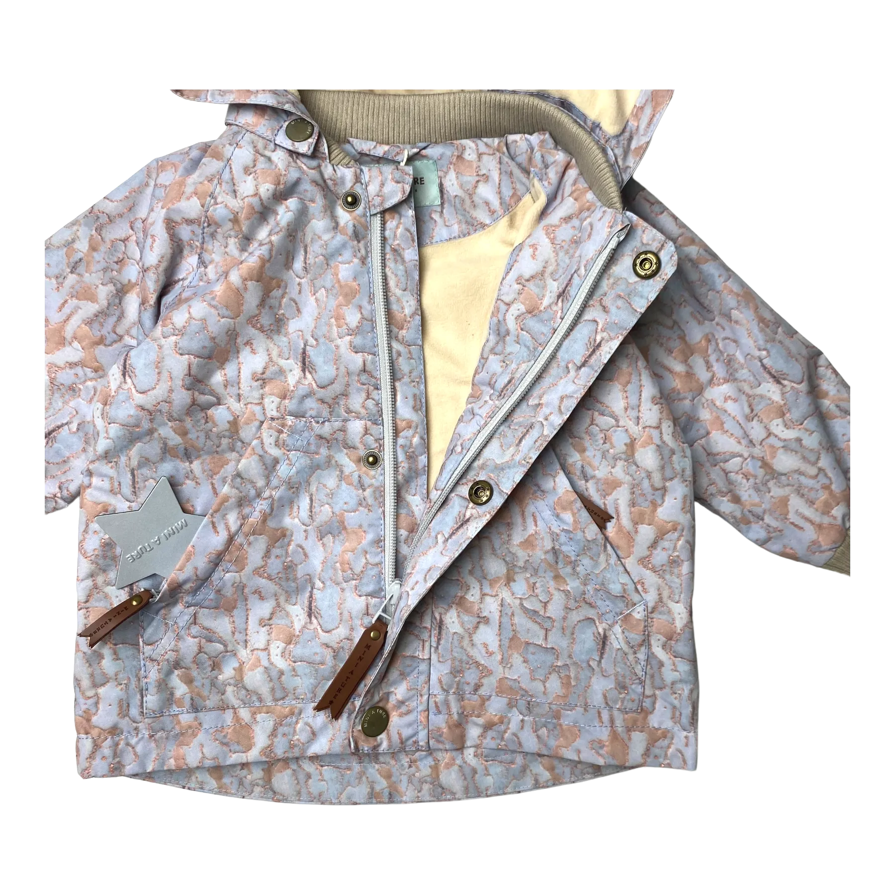 Mini A Ture wallace fleece jacket, vapor gray | 74cm