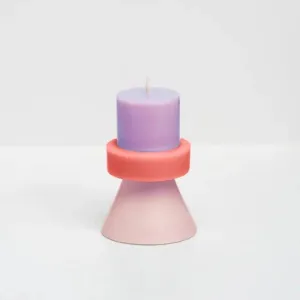 Mini Stack Candle | Lavender / Peach / Pale Pink