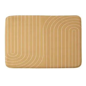 MINIMAL LINE CURVATURE ORANGE MEMORY FOAM BATH MAT