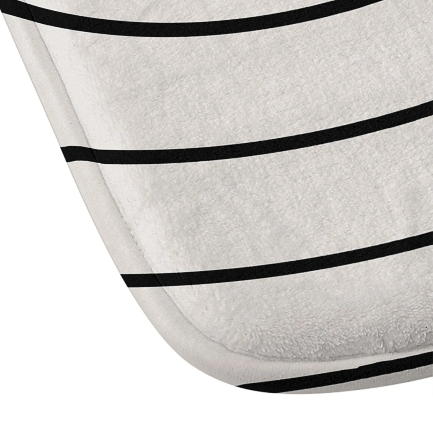 MINIMAL LINE CURVATURE WHITE MEMORY FOAM BATH MAT
