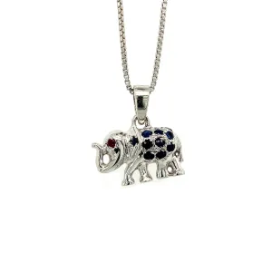 Multi Colour Stone Pendant in .925 Sterling Silver - KSP 30483