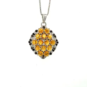 Multi Colour Stone Pendant in .925 Sterling Silver - KSP 36141
