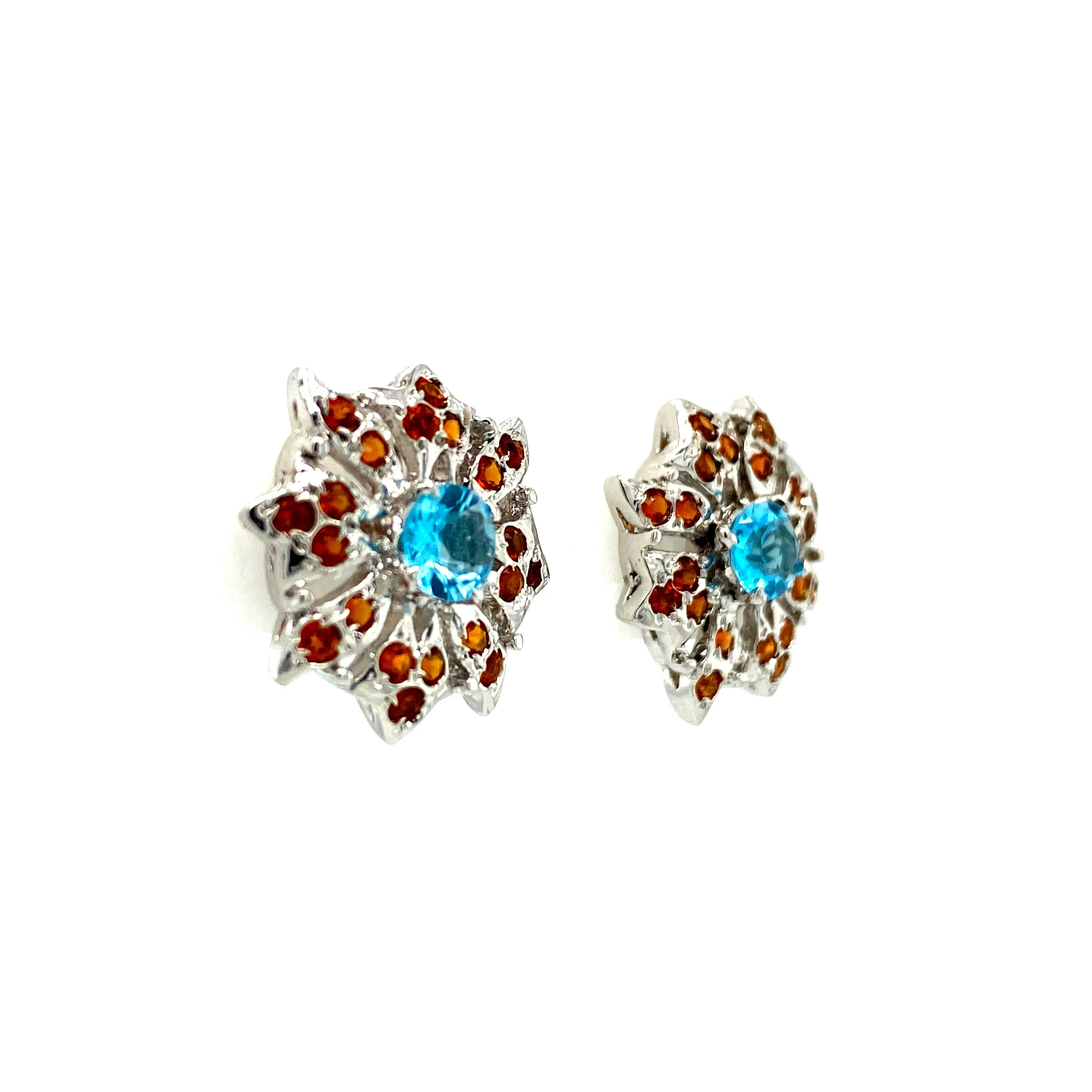 Multi Colour Stones Earring in .925 Sterling Silver KST - 5019