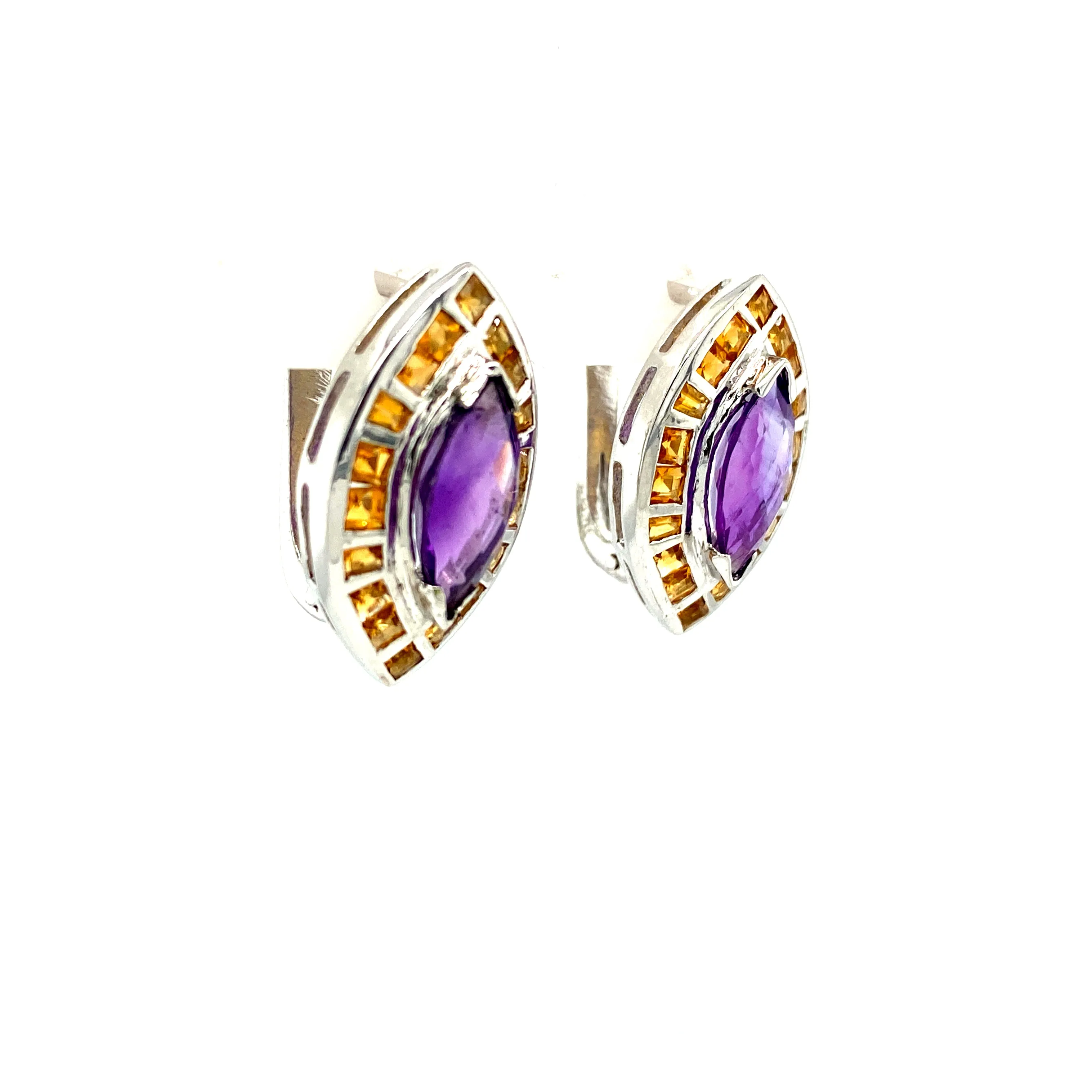 Multi Colour Stones Earring in .925 Sterling Silver KST - 5054