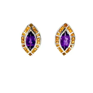 Multi Colour Stones Earring in .925 Sterling Silver KST - 5054
