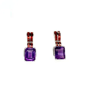 Multi Colour Stones Earring in .925 Sterling Silver KST - 55392