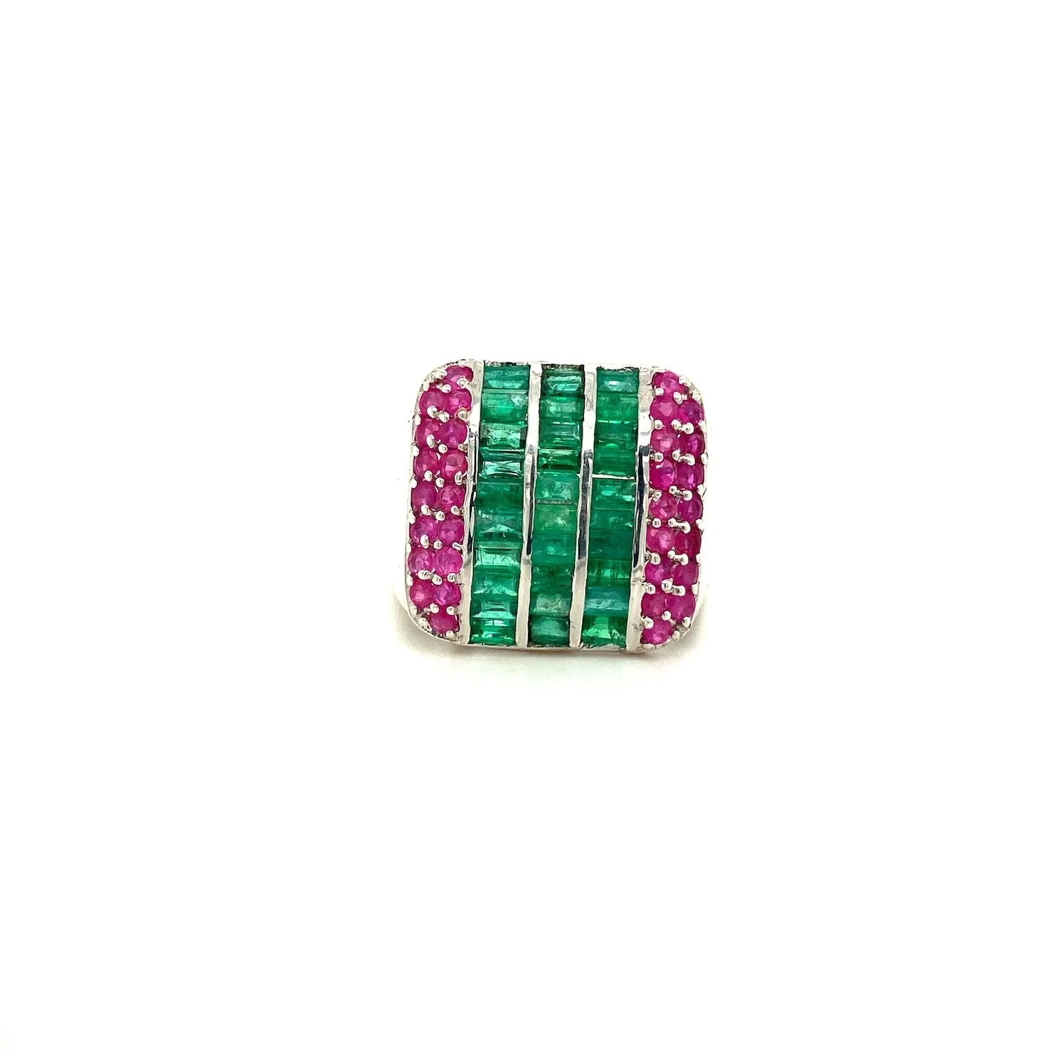 Multi Colour Stones Ring in .925 Sterling Silver - KSR 17800