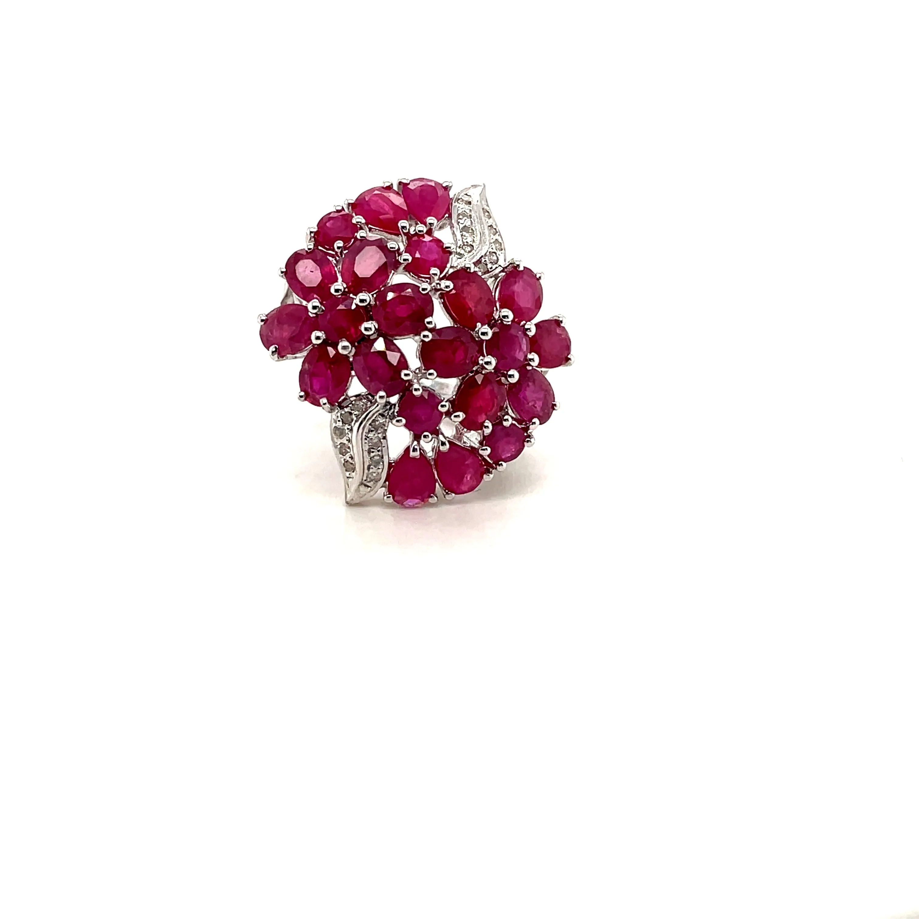 Multi Colour Stones Ring in .925 Sterling Silver - KSR 18884