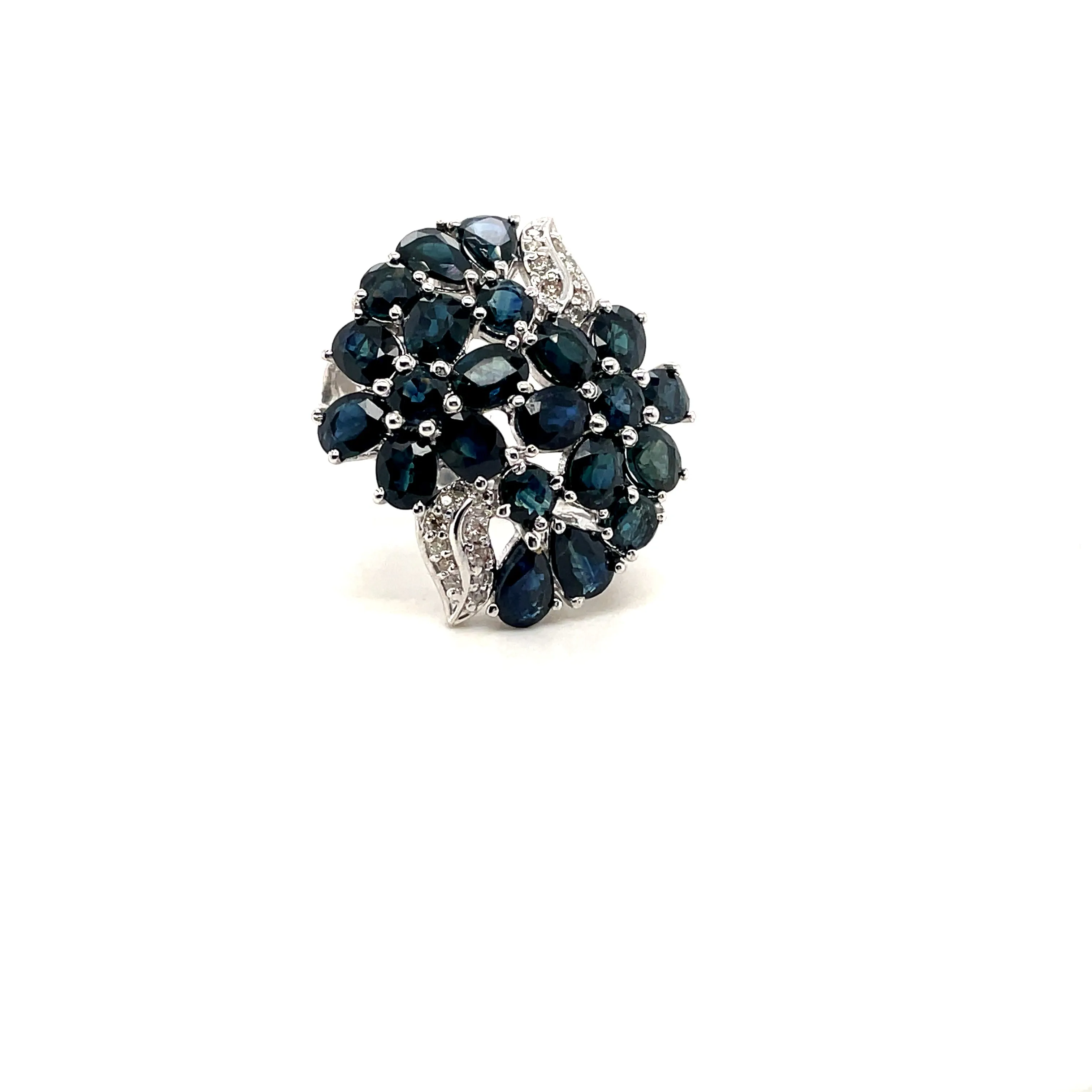 Multi Colour Stones Ring in .925 Sterling Silver - KSR 18884