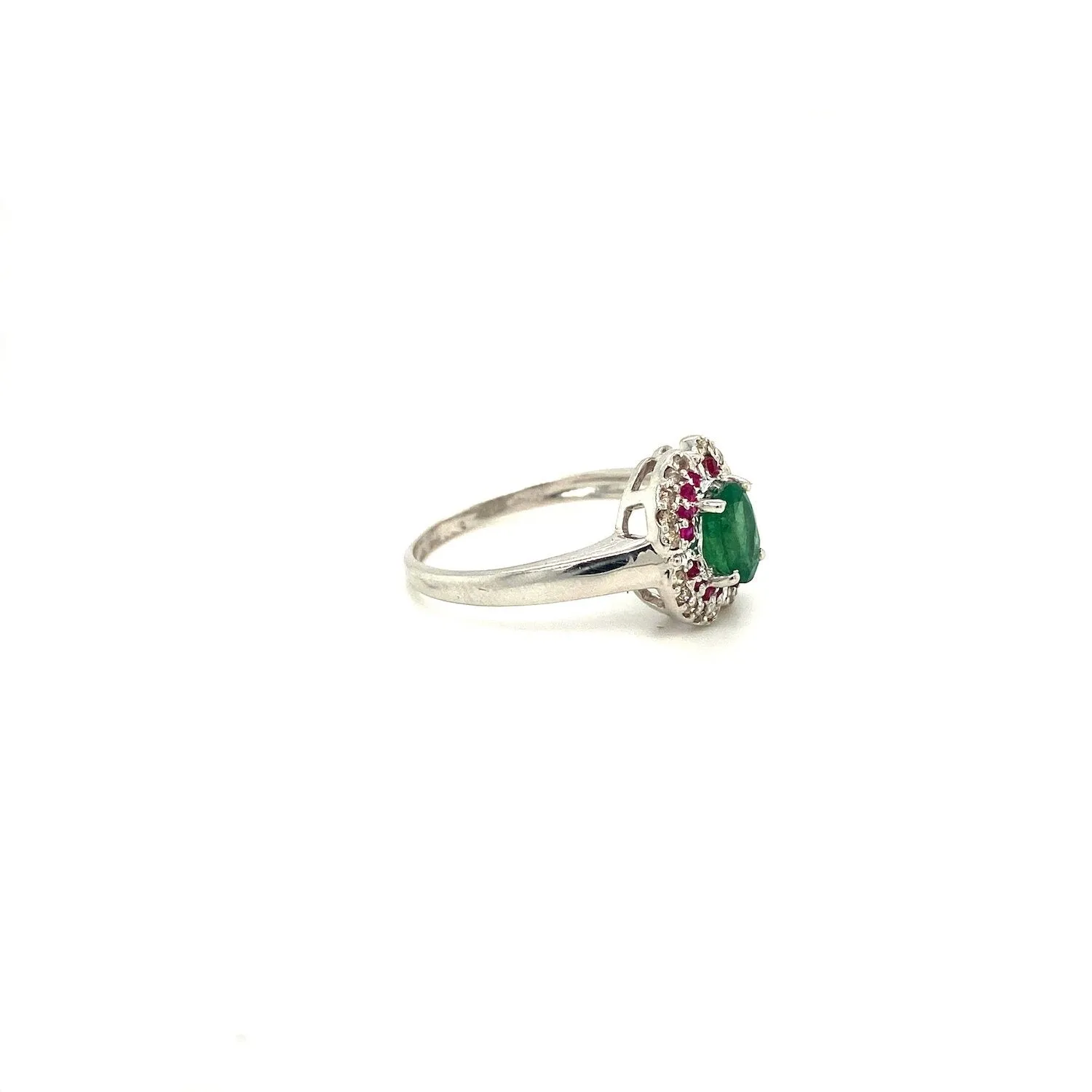 Multi Colour Stones Ring in .925 Sterling Silver - KSR 19222