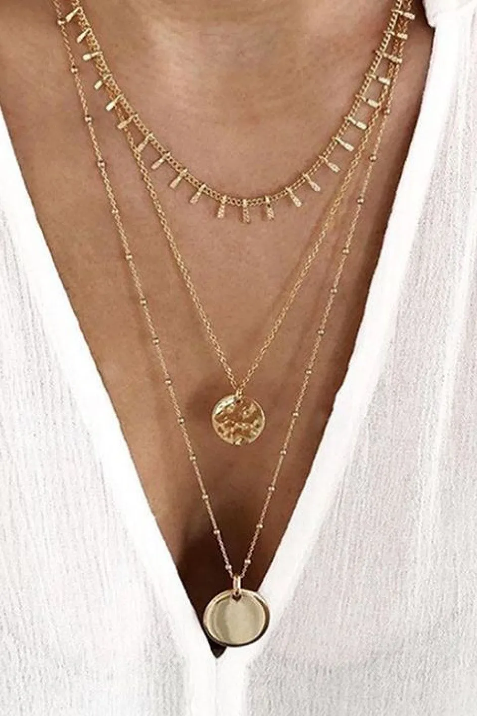Multi Layer Coin Necklace
