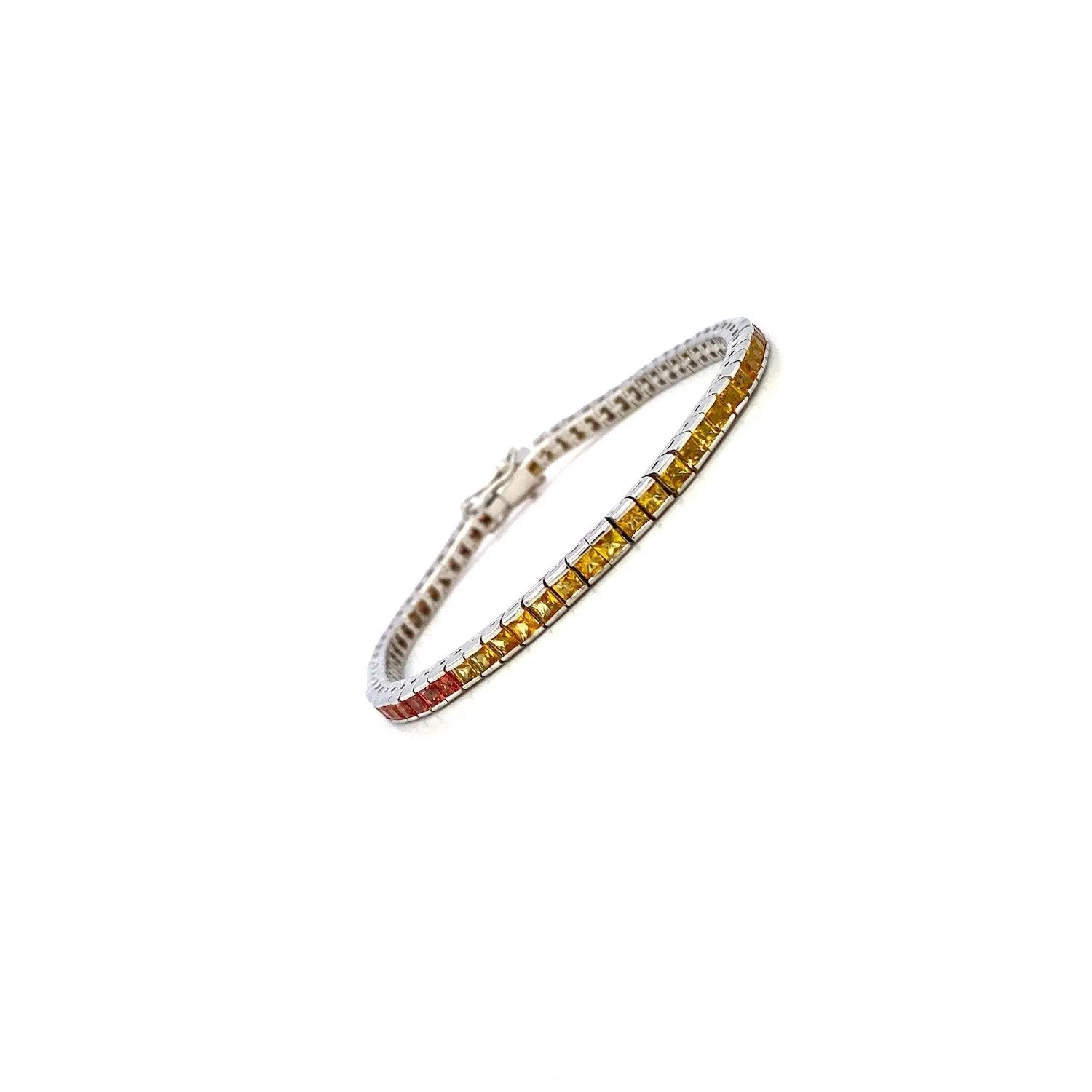 Multi Sapphire Bracelet in .925 Sterling Silver - KSD 40202