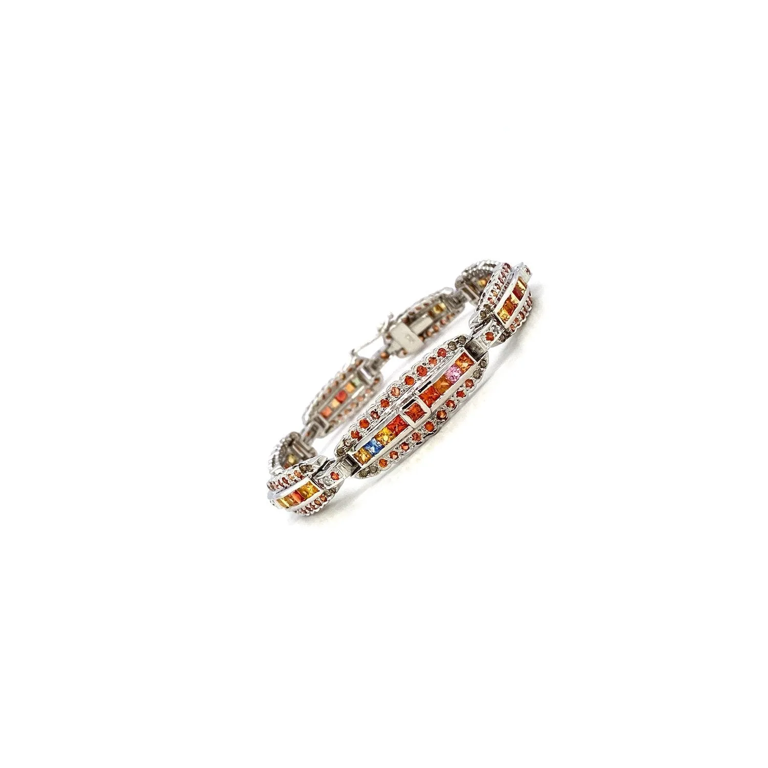 Multi Sapphire Bracelet in .925 Sterling Silver - KSD. 4056