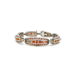 Multi Sapphire Bracelet in .925 Sterling Silver - KSD. 4056