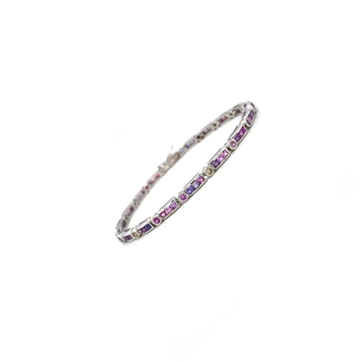 Multi Sapphire Bracelet in .925 Sterling Silver - KSD 42703