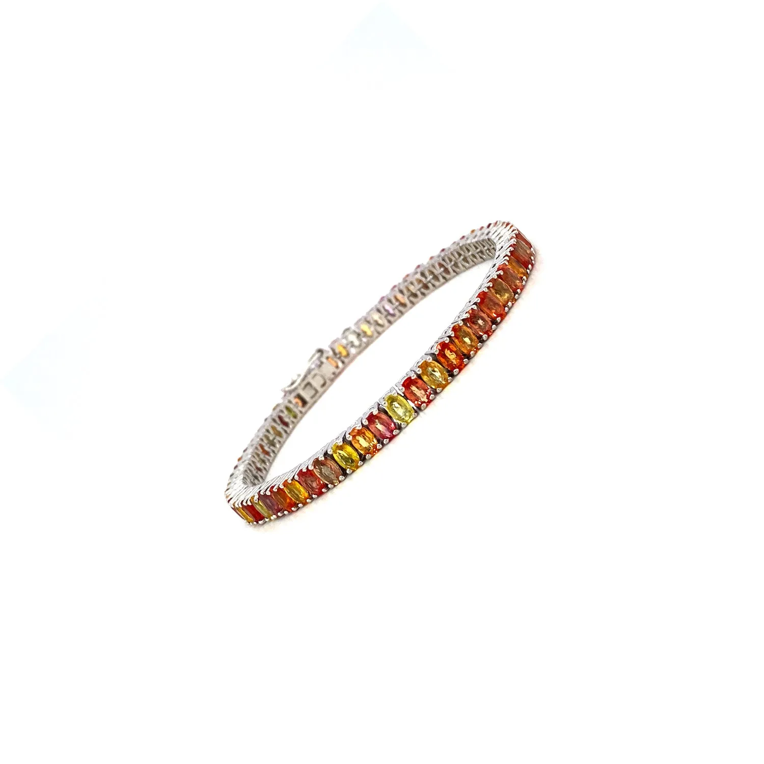 Multi Sapphire Bracelet in .925 Sterling Silver - KSD 43480