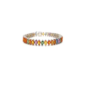 Multi Sapphire Bracelet in .925 Sterling Silver - KSD 44760