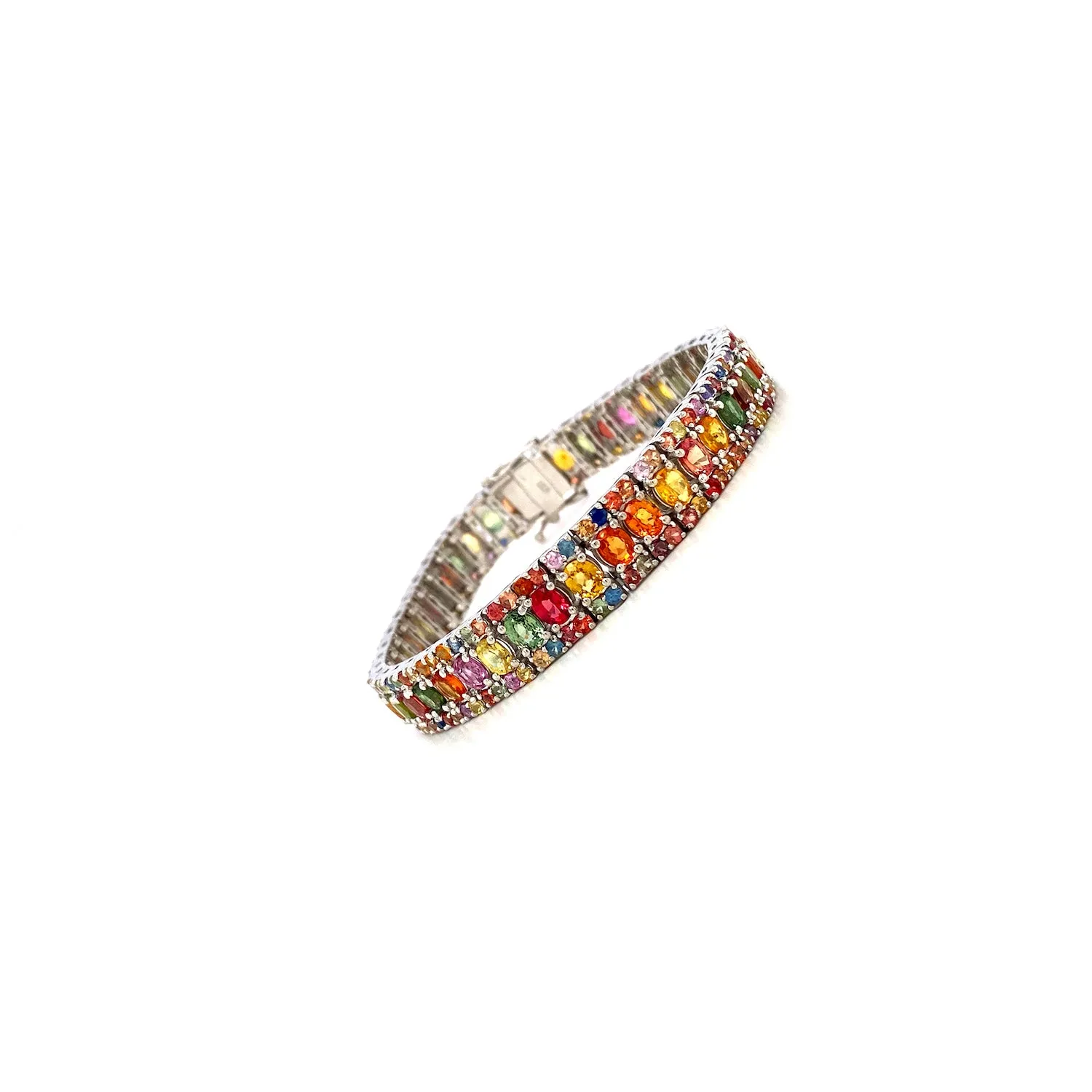 Multi Sapphire Bracelet in .925 Sterling Silver - KSD 47809