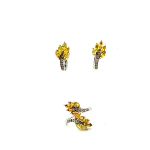 Multi Sapphire Jewellery Set in .925 Sterling Silver - KSS 6400