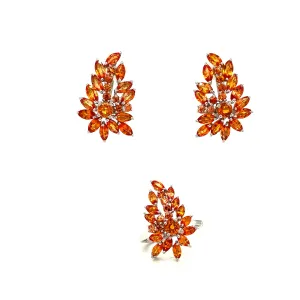 Multi Sapphire Jewellery Set in .925 Sterling Silver - KSS 6558