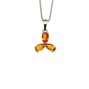 Multi Sapphire Pendant in .925 Sterling Silver - KSP 30085