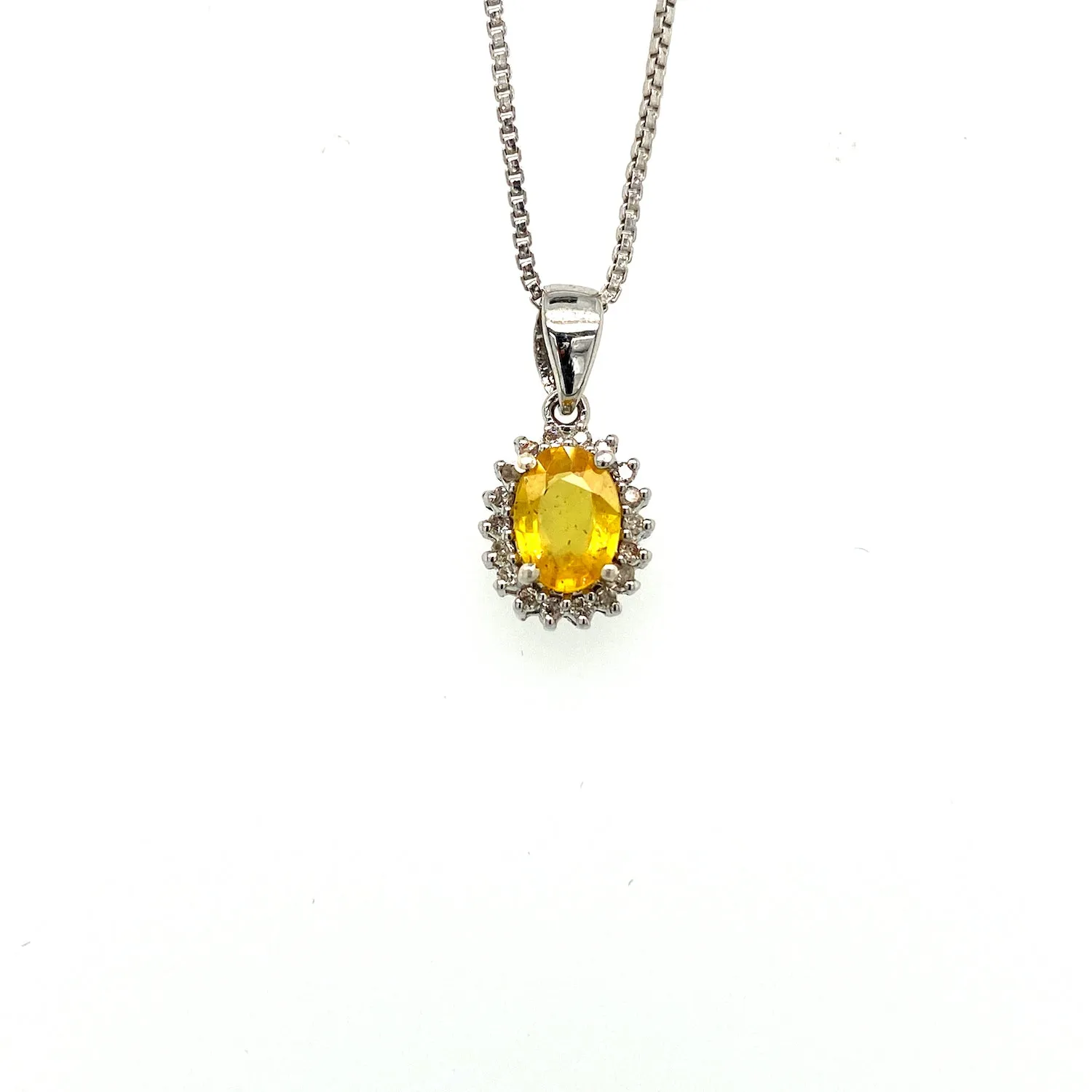 Multi Sapphire Pendant in .925 Sterling Silver - KSP 33461