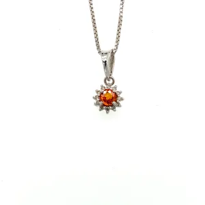 Multi Sapphire Pendant in .925 Sterling Silver - KSP 36403