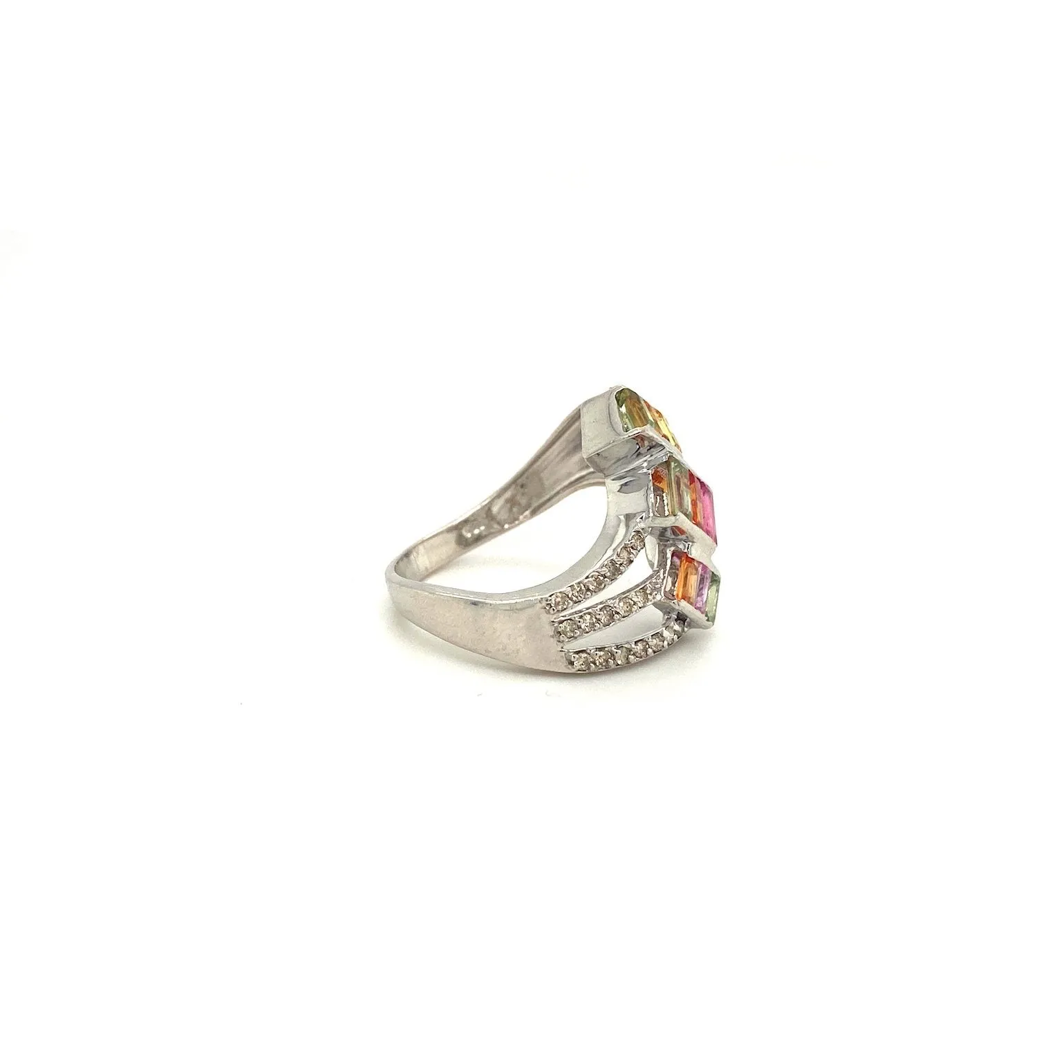 Multi Sapphire Ring in .925 Sterling Silver - KSR 10856